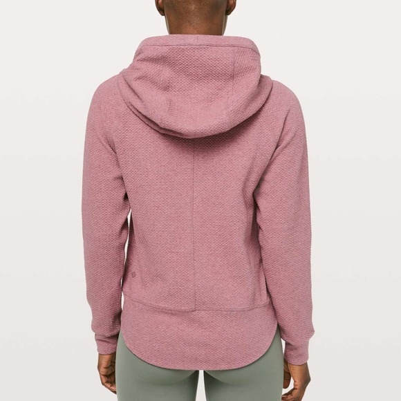 Lululemon Catch A Moment Zip Hoodie sz 4 Heathered So Merlot/So Merlot - Picture 3 of 5